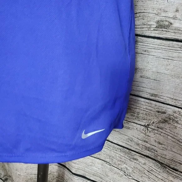 Nike Womens Small Purple with Light Blue Mesh Active Short Sleeve Dri-Fit Shirt - Picture 3 of 10